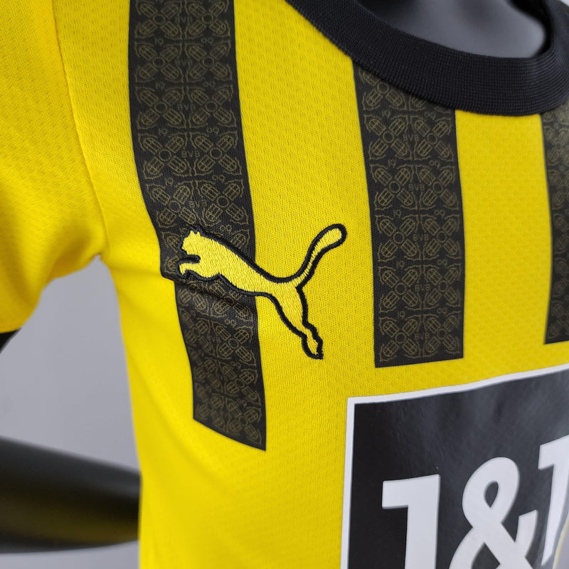 Conjunto Infantil Borussia Dortmund 2022/23 - Home - Vendasdealmeida
