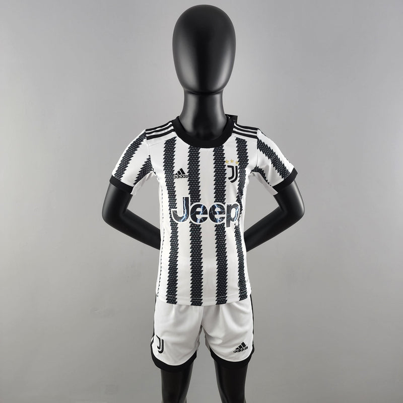 Conjunto Infantil Juventus 2022/23 - Home - Vendasdealmeida