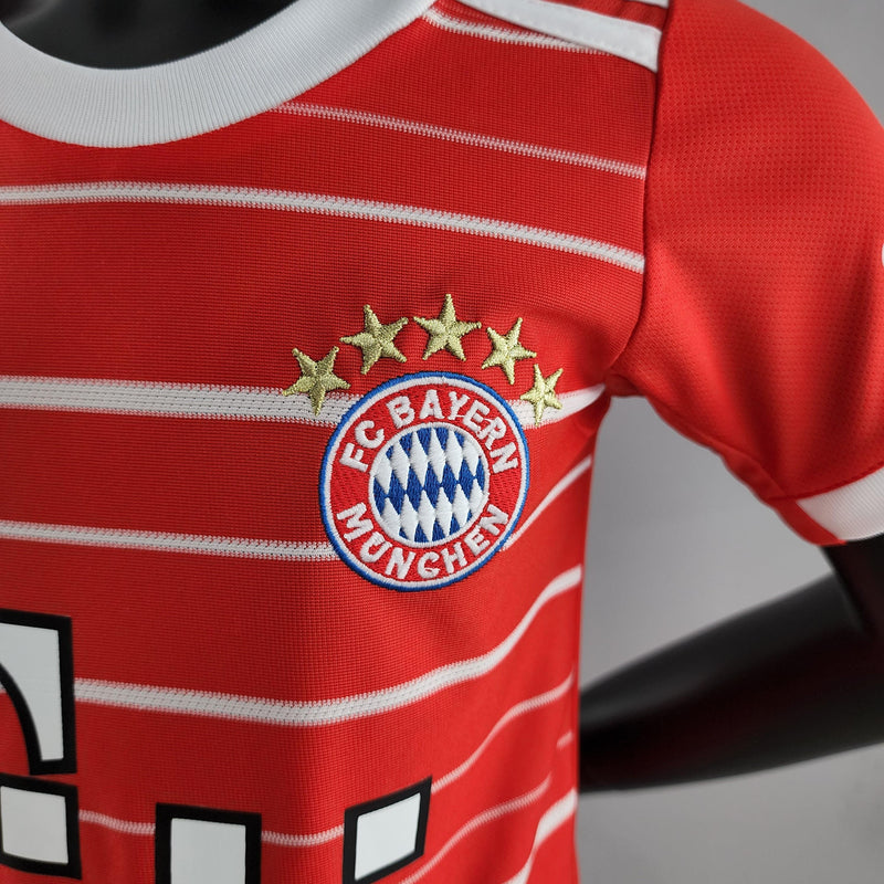 Conjunto Infantil Bayern de Munique 2022/23 - Home - Vendasdealmeida